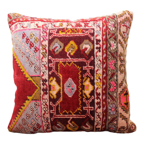 Turkish Rug Pillow ( Set of 2)- 17.5"x17.5" #131