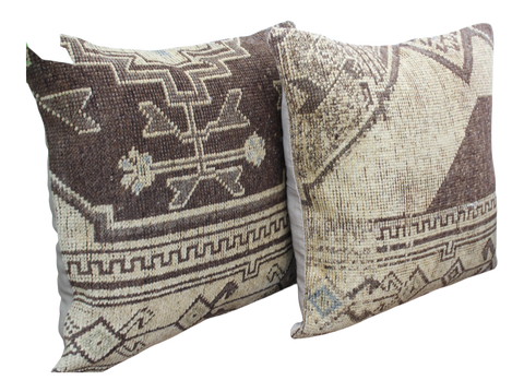 Vintage Kilim Pillows (set of 4)  - 16"x16"  #130