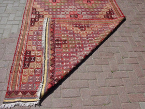 Vintage Turkish Kilim Rug - 122"x 68" , #377