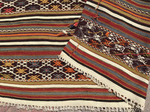 Vintage Turkish Kilim " Wacha" - 60" x 88" #646