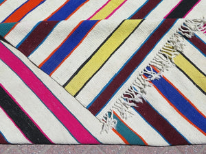 Vintage Striped Kilim  - 96"x 59" , #366