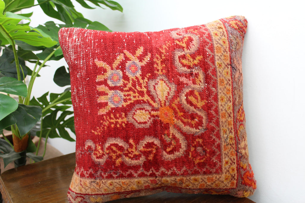 Turkish Rug Pillow  - 15.7"x 16” #127