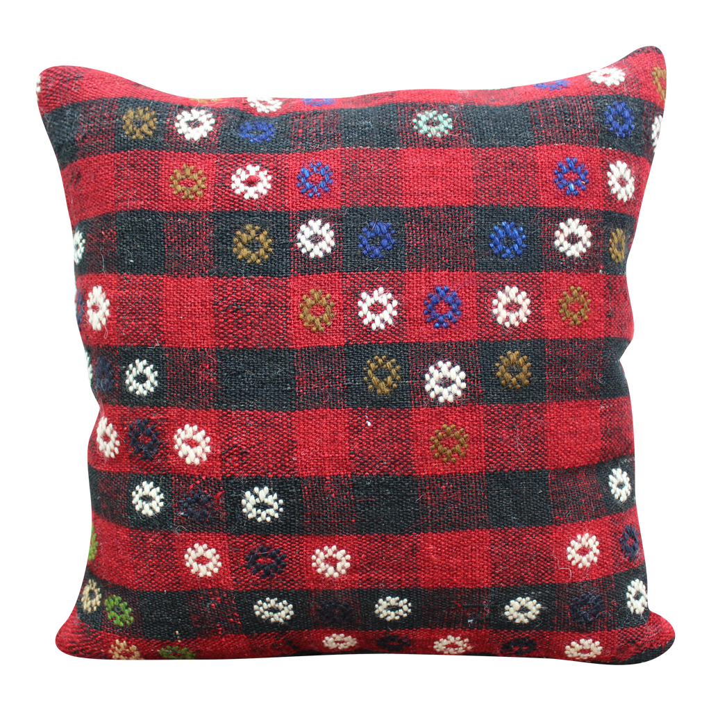 Turkish Kilim Pillow  - 19.5"x20", #138