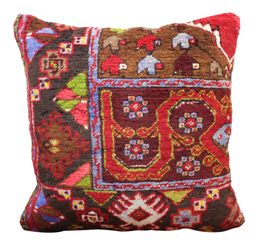 Turkish Rug Pillow - 19"x19" #102