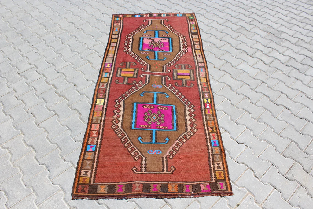 Turkish Kilim Runner - 92"x 39.5" , #370