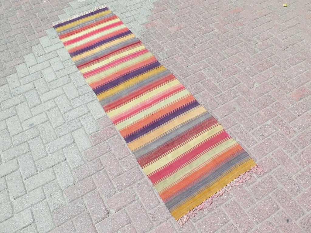 Turkish  Kilim Runner - 93"x 26" , #361