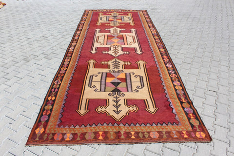 Turkish Runner Kilim Rug - 30.5" x 115.5", #515