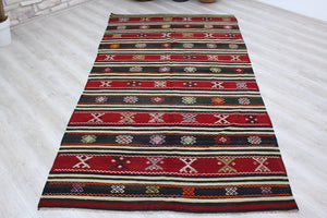 Vintage Turkish Kilim Rug -  57"x 105.5" , #500