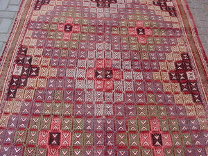 Vintage Turkish Kilim Rug - 122"x 68" , #377