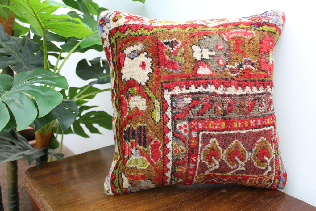 Turkish Rug Pillow - 16"x16", #97