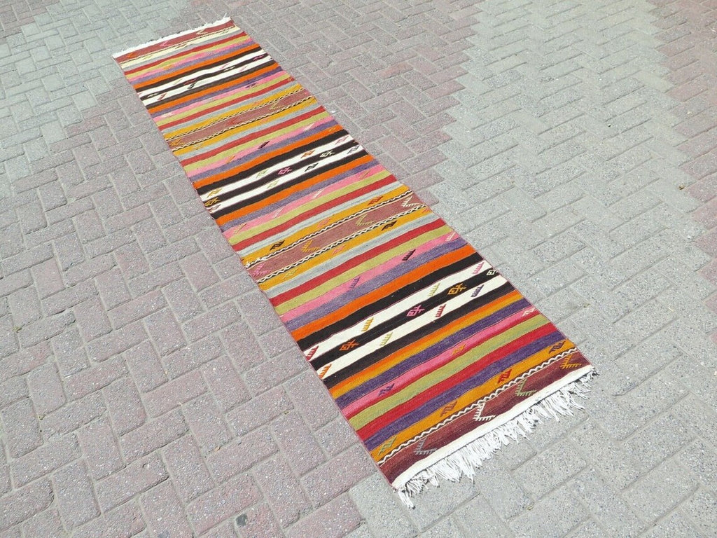 Turkish Kilim Runner - 118"x 30" ,  #368