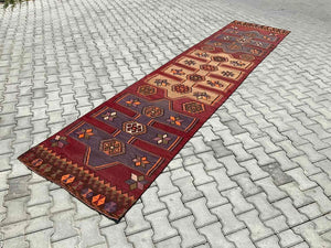 Turkish Runner Kilim Rug - 178" x 40" , #281