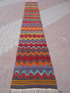 Vintage Turkish Kilim Runner - 188"x 26.5" , #376