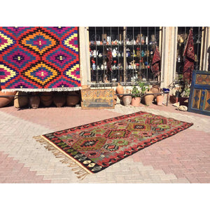 Vintage Turkish Kilim Rug - 58"x108" #845