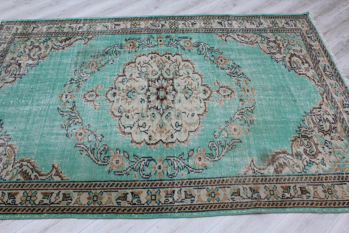 52×141 \"幸せの青い鳥\" ViNTAGE TURKiSH RUG il_fullxfull.3757384679_p4id.jpg