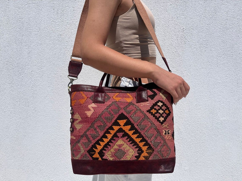 Shop Art Avenue Women Multicolour Kilim Tote Bag for Women Online 39617777