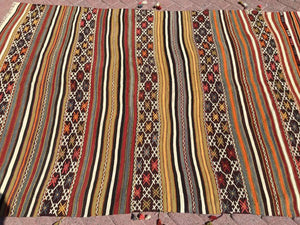 Vintage Turkish Kilim " Wacha" - 60" x 88" #646