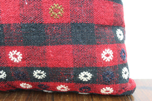 Turkish Kilim Pillow  - 19.5"x20", #138