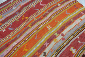 Vintage Turkish Kilim Rug - 69"x 95" , #487