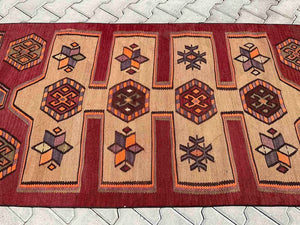 Turkish Runner Kilim Rug - 178" x 40" , #281