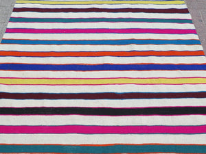 Vintage Striped Kilim  - 96"x 59" , #366