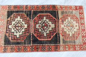 Turkish Vintage Rug 19.5" x 42", #425