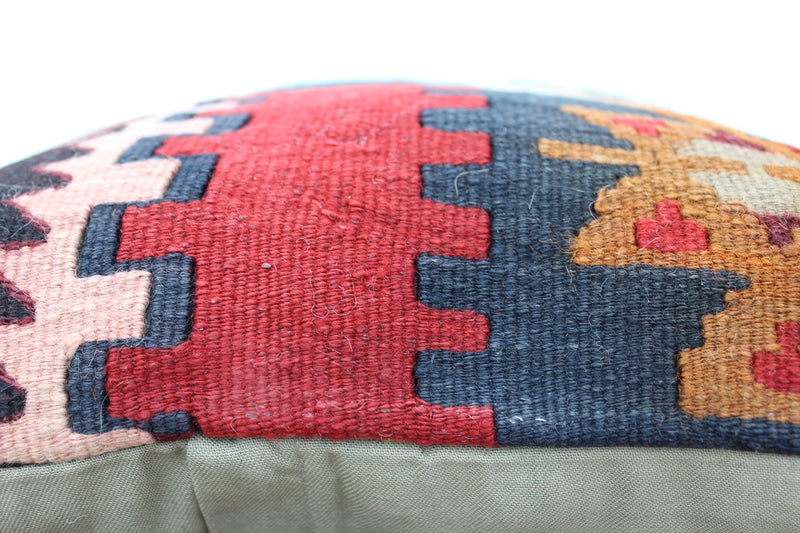 Turkish Kilim Pillow  - 15.5"x15.5" #123