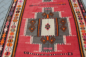 Turkish Kilim Runner - 188"x 62.5" , #355