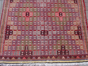 Vintage Turkish Kilim Rug - 122"x 68" , #377