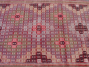 Vintage Turkish Kilim Rug - 122"x 68" , #377