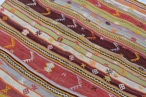 Vintage Turkish Kilim Rug - 69"x 95" , #487