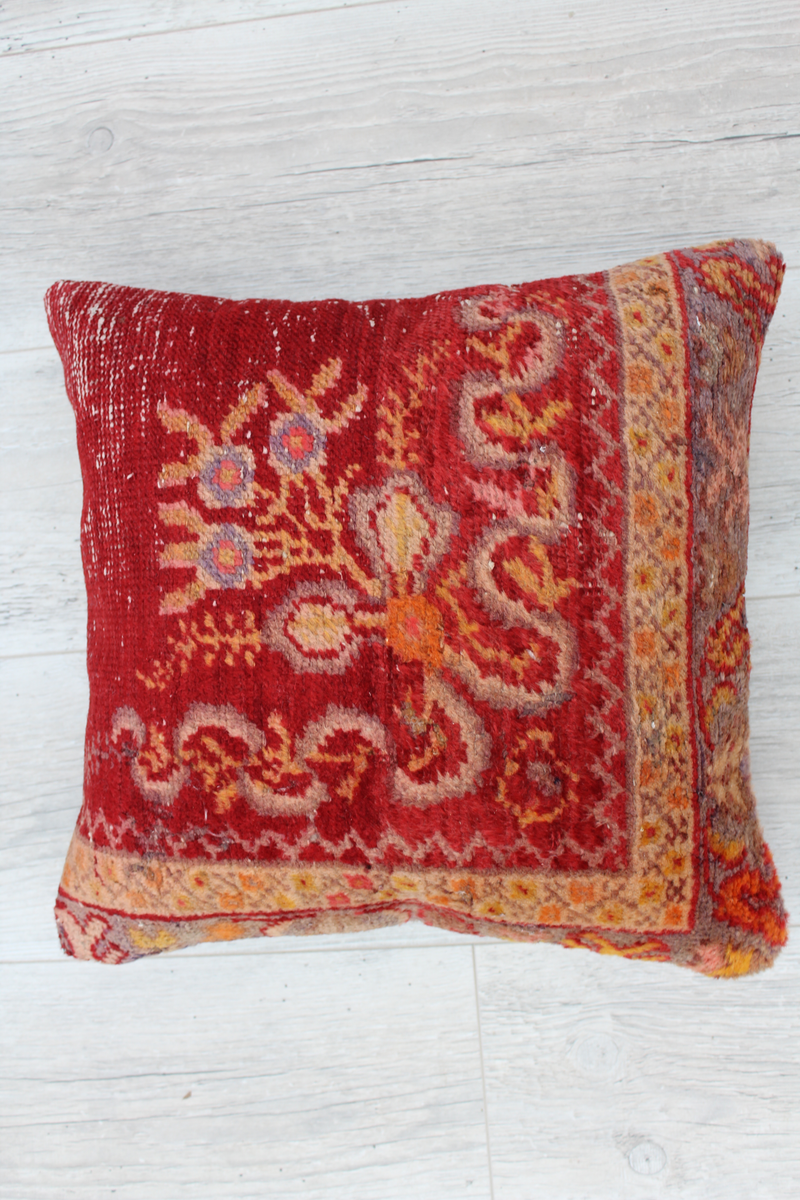 Turkish Rug Pillow  - 15.7"x 16” #127