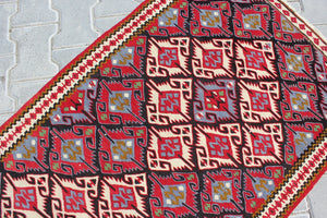 Vintage Turkish Kilim Rug - 104.5"x 42" , #387