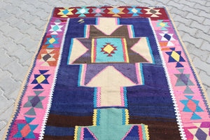 Turkish Kilim Runner - 56.5" x 143.5" , #455