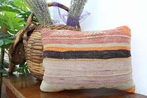 Vintage Kilim Pillow  - 13"x18.5" , #98