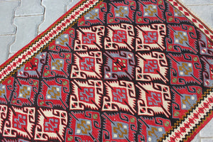 Vintage Turkish Kilim Rug - 104.5"x 42" , #387