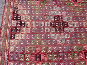 Vintage Turkish Kilim Rug - 122"x 68" , #377