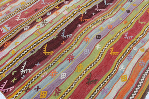 Vintage Turkish Kilim Rug - 69"x 95" , #487