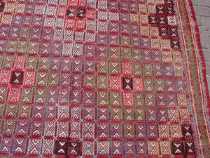 Vintage Turkish Kilim Rug - 122"x 68" , #377