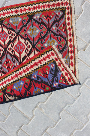 Vintage Turkish Kilim Rug - 104.5"x 42" , #387