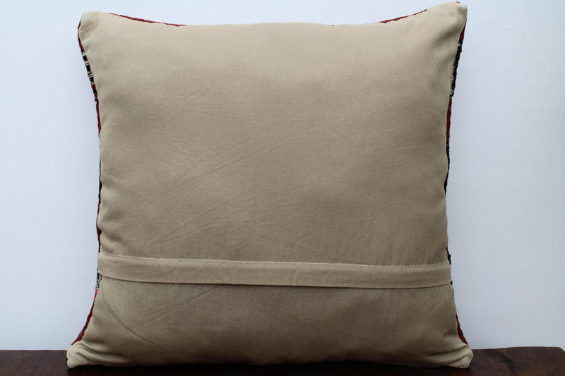 Turkish Kilim Pillow  - 16"x16.5", #136