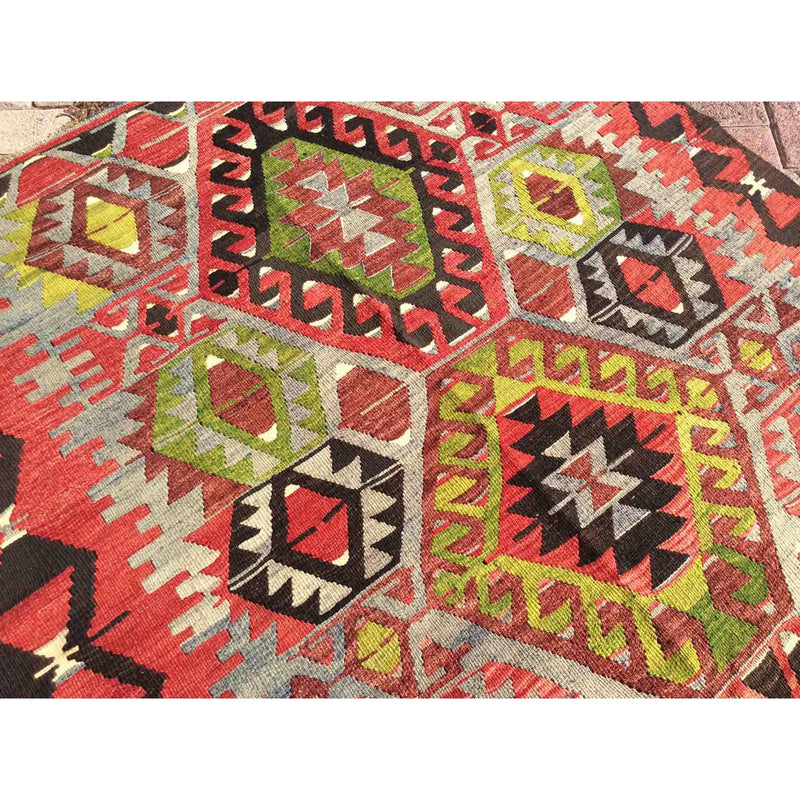 Vintage Turkish Kilim Rug - 58"x108" #845