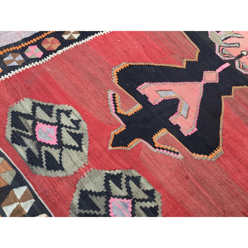 Vintage Kilim Rug - 165" x 62" , 706x