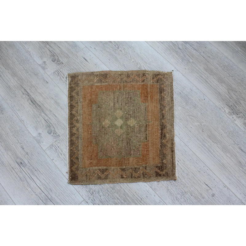 Mini Rug "Avah"  15" x 16.5"  ,#415