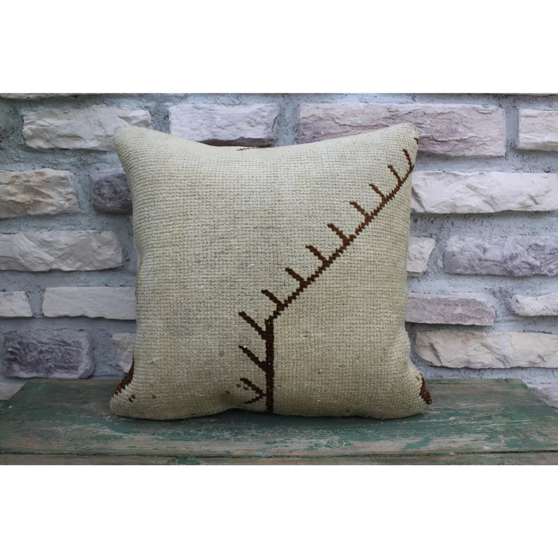 Handmade Rug Pillow 17.5" x 17.5", #90