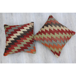 (Set of 2) Kilim Pillow 20" x 19.5", #70