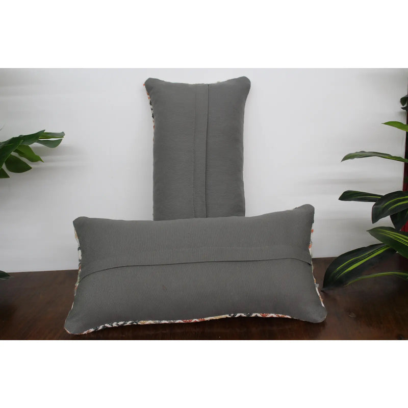 ( Set of 2) Kilim Pillow 10.5" x 20.5", #84