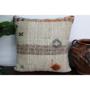 (Set of 2) Kilim Pillow 18" x 18", #29