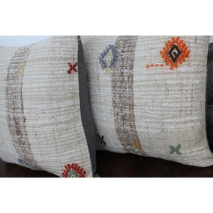 (Set of 2) Kilim Pillow 18" x 18", #29