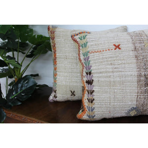 (Set of 2) Kilim Pillow 18" x 18", #29